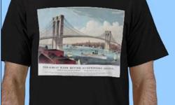 Awesome, beautiful and colorful vintage Currier and Ives print of the legendary Brooklyn Bridge. The bridge was called the East River Suspension Bridge back then. Great print and historic subject. Old New York City with old sailboats and steamboats in New