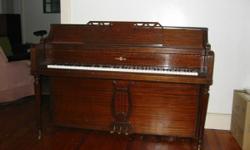 mahogany with bench nice sound and condition delivery available