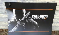 Price is $40 OBO. This item is a partial official marketing display for Call Of Duty Black Ops II, and came off one of the large standees at a chain retail store; I acquired it from a friend. Apologies for the photography background and some mild dust,