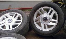 set of 4 camaro rims on tire. tires have some life left to them. tire size 245/50Z/16 off of a 1992 camaro.