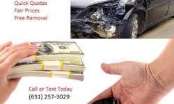 Now you can turn your old auto into cash and you can sell your car over the phone, in just a few minutes!
I just need a brief description of the vehicle and I can give you a quick quote. Don't worry about fixing up or cleaning your car. Don't worry about