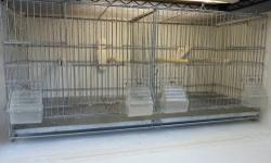 Hi I have 9 canary/finch breeding cages for sale the cages are in very good condition 6 of the cages are galvanize and has dividers and nest doors the other 3 are white and has no dividers I used these as flight cages the price is $60 for 3 cages the