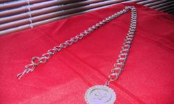 This Listing Is For a Pre-owned Vintage Caroline Emmons Chain Belt From The 1970's. It Is In Excellent Condition. Asking Price $30.00
No Discoloration, No Stain, No Rust, And No Box. Pendant Is Removable And Can Be Use With A Necklace Chain.
Owned This