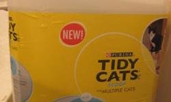I have 2 Tidy cat closed cat litter box, large, they are only used less than 2 months and in perfect condition. 20 each or 35 both
Tidey cat clumbing litter 20LB. I have 15 boxes, asking for 9 each. in the store 12
3 boxes of cat litter box liner. fits