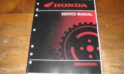 Guaranteed to cover the following model(s):
117. 2007-2012 CBR600RR / ABS Part# 61MFJ05
350 page service manual
As always, money back if not satisfied for any reason with return postage guaranteed.
FREE domestic USA delivery via US Postal Service with