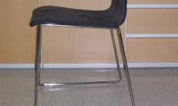 Chairik 104 high back, black. Size: 20" wide x 21 1/2" deep x 32" high.
We have 2 chairs in black in our showroom. Regular price: $ 475 per chair. We sell these for: $ 175 each or both for: $ 300.