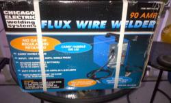 chicago flux wire welder.90 amps -120volts welding system. single phase weigh 34.5 lbs item /model #98871-91124, mig 100 local pick only. item in merrick ny 11566 seller will not pay for shipping. i you want it shipped to you you must pay a extra cost for
