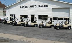 2006, 2008, 2009 & 2010, 2011- PRECEDENT CLUB CARS, GOLF CARS. CANOPY TOP, BASKET, FLIP DOWN WINDSHIELD, BATTERY CHARGER... EXCELLENT CONDITION... LIMITED SUPPLY...CALL TODAY...315-778-2506...BOYCE AUTO SALES, EAST MAIN STREET, BROWNVILLE,NY 13615...