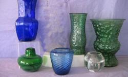 PLEASE leave your telephone number(s) for quick, easy contact, appointments made by phone only.. Responses without will be disregarded. Items sold are deleted promptly, no need to ask if they are available. THANKS
Colored glass vases as in photo, per