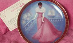 This set of Barbie Plates was purchased in 1991 . I have the bill of sale for each plate as well as the certificate of authenticity . never displayed,
you can purchased the whole set for $125.00 OR/ each plate separately for $15.00
There are 9 plates...