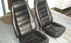 I have a pair of Corvette seats from 1975 C3 - Black leather excellent condition with seat tracks. $650 . If your reading this add they are still for sale. Cleaning out garage! 631-833-5690.