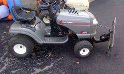 The Craftsman LT1000 garden tractor lawn mower, With Plow attached, often known by it?s serial number, the Craftsman 27639. The engine powering the LT 1000 is an Intek model from Briggs and Stratton. This is a two stroke, 1 cylinder model that pumps out