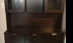 Excellent condition - Crate & Barrel Dining Room sideboard cabinet with matching hutch. TONS of storage, EXCELLENT condition!
Has child safety latches installed (can easily remove if needed).
Dimensions: 73"h 45"w 18"d. Asking $325 or best offer. Cash