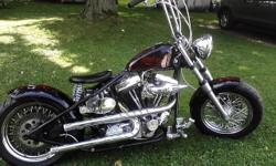 Custom Harley Bobber. S&S super stock heads, Crane HI 4 ignition, 3in BDL open primary, Paul Yaffee pipes, S&S pistons, new battery, 180 rear tire, 2 sets of handle bars, Santee custom hard tail frame. NEED TO SELL ASAP! $6,000 or best offer;
Please call