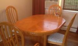 Table with leaf to expand, 4 side chairs, 2 arm chairs
Buffet table & China cabinet
In beautiful condition
This ad was posted with the eBay Classifieds mobile app.