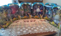 Complete set of all 6 Disney Porcelain Fairy Dolls.
- Tinker Bell
- Iridessa
- Silvermist
- Rosetta
- Arrival Tink
- Queen Clarion
All are New in the Box, never opened, mint condition. Boxes are 17? high x 11? wide and 5? deep.
These dolls are beautiful