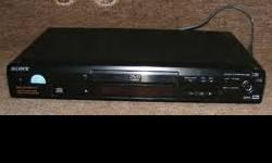 DVD Player - SONY (DVP-S360)
Plays DVDs, Audio CDs and Video CDs
Sports an unusually wide range of outputs - see photos
This unit will easily accommodate 2 (two) TVs and/or Monitors
Virtual Enhanced Surround Sound Feature creates 3-D Audio Experience