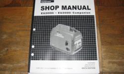 Covers the following models: EU2000i / Companion Generator Part# 61Z0700 E9 NINTH EDITION
FREE domestic USA delivery via US Postal Service
FLAT RATE FEE for all non-US orders will be sent using Air Mail Parcel Post, duty free gift status, 7-10 business