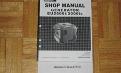 Covers EU3000i Handi Generator Part# 61Z2800 FIRST EDITION
FREE domestic USA delivery via US Postal Service
FLAT RATE FEE for all non-US orders will be sent using Air Mail Parcel Post, duty free gift status, 7-10 business days for delivery; Please add