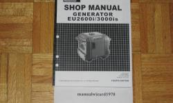 Guaranteed to cover the following model(s):
1. EU3000is/EU2600i Generator Part # 61ZT700 (E4), 61ZT700Y, 61ZT700Z, 61ZT700X FOURTH EDITION
As always, money back if not satisfied for any reason with return postage guaranteed.
FREE domestic USA delivery via