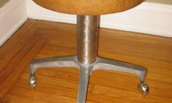 This stool has a brushed aluminum base with four legs on casters. Rolls very smoothly. Seat is brown and perfect. Overall its in "Like New" condition. Made by IE Industries.
Cash or PayPal. Curbside delivery can be arranged in NYC Metro area.