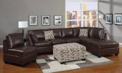 Free shipping within the 5 boroughs of NYC ONLY!
All other areas must email or call us for a freight quote.
TOLL FREE 1-877-336-1144
www.allfurniture.ecrater.com
Relax with this lovely sectional flexible for an array of living spaces. Its ultra modern