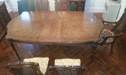 Formal Dining Room Set. Table and 4 chairs. 3 leafs allow for expanding. Nice condition. $130.