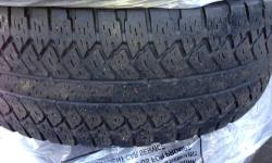 Four Goodyear Assurance All Season Tires
Size: 215/55/17
The tires were removed from a 2011 Chevy Cruz to install snow tires.
The tires have approximately 14,000 miles-see the attachment titled 0803 which shows the tread depth relative to the wear bar.