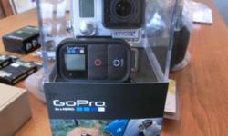 GoPro Hero 3+ Black Edition Camera, brand new in box. Comes with an array of accessories:
-Go Pro 3+ Black Edition Camera
-32 GB micro SD high speed storage card w/ Micro SD adapter
-Vivitar carrying case
-All in one high speed card reader/writer
-Two
