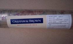 Graham & Brown Floral & Stripe Wallpaper - New, Unopened & Unused
9 Double Rolls
Each Roll covers: 56 sq ft
Each Roll measures: 11 yd x 20.5 in
Vinyl
Pre-pasted
Scrubbable
Strippable
Fade Resistant
Made in England
To measure how much wallcovering you will