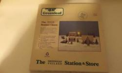 GREENLEAF THE GREENLEAF VILLAGE STATION & STORE NEW IN BOX .THIS IS A BRAND NEW WOOD BUILDING KIT IN IT'S EXCELLENT BOX.CALL JIM 845 514 2632