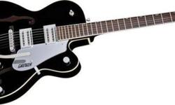 Elegant and resonant, the G5122DC is the double-cutaway version of the classic Gretsch Electromatic hollow body. Special features include dual-coil humbucking pickups, rosewood-based Adjusto-Matic bridge, Bigsby-licensed B60 vibrato tailpiece and