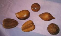 Collection of hand made fruit to use as paperweights or unique display in bowl. Individually priced as noted or in groups, or take all for $25
HAND CARVED STONE, ONYX FRUIT: Individually as noted, or take all for $20 and will throw in large faux marble