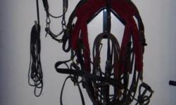 Black steel harness/bridle wall rack in excellent condition like new.