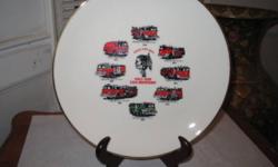 This item is a Haverstraw NY Fire Dept. Lady Warren Hose Co. #5 100rd year aniversary collector plate (1869-1969). It has a large chip at the top of the plate,otherwise V/G condition. I looked for the chip with no avail. Shipping for this item is $8.50.