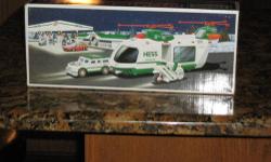 You are purchasing a Hess Truck Collection of 10 trucks
with years from 1990 to 1999
All are in the original box never opened
All are in mint condition
Must purchase entire collection
Asking $300.00