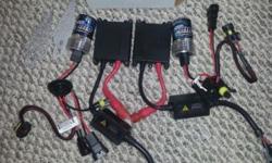 HID headlight/foglight kits for sale, one kit=$30.00 dollars/Two kits=$60.00 dollars.all hid kits have a warranty.kits include 2 slim ballast,2 hid bulbs (all number bulbs available) & 2 mounting brackets.Bulb sizes are