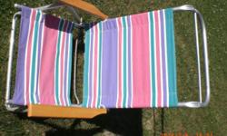 High Back Beach Chair
For sale: 1 used Beach Chair at $10.00. This is a high back chair long on comfort and easy to transport ? 8 inch seat height and the back is 29 inches high. Aluminum frame. Good condition. The back has a bar for hanging your towel.