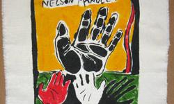 Celebrating the life of Nelson Mandela! from the archives of NYC artist, Janet Restino www.janetrestino.com
for the politically active and astute - TSHIRTS & SMALL CANVASES
2 STENCILED & HAND PAINTED & some 4Color SCREEN PRINTED
FREE NELSON MANDELA