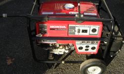 The Honda Generator has only been operated for 10 hours has electric start with the optional battery tray that holds a full size car battery. Has been in a dry garage the original purchase price was over $ 2600.00. The Honda Generator was started every