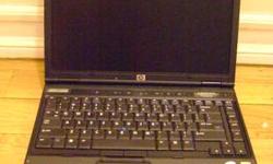 For sale is an HP / Compaq NC 6230 business laptop.
Specifications:
Intel Centrino Duo (dual core) T7200
2GB RAM
80GB Hard Drive
DVD Burner / CD Burner
15" Screen
Intel Wifi
Gigabit ethernet
Modem
USB ports
Firewire
S Video
Serial port
PC Card and Memory
