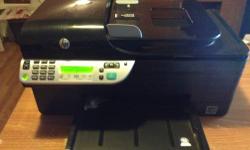 HP OFFICEJET 4500 WIRELESS ALL IN ONE PRINTER.
GREAT PRINTER! I AM SELLING THIS PRINTER BECAUSE I NEEDED TO HAVE MORE ROOM. IT DOESN'T HAVE SLOTS FOR MEMORY CARDS. I NEEDED A PRINTER THAT DID PHOTOS AS WELL.
I HAVE HAD THIS PRINTER 2 YEARS. I DO NOT HAVE