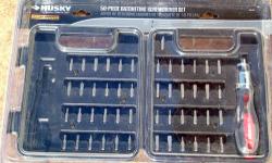 Husky 125-Piece Ratcheting Screwdriver Set
1 Ratcheting Screwdriver
12 Nut Driver Bits
100 Screwdriver Bits
12 Precision Screwdrivers
Hard Molded Case
New & Unused in Original Package
Great Gift Idea