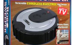 For sale is one (1) IDEAWORKSÂ® CORDLESS ELECTRIC FLOOR SWEEPER.
AUTOMATICALLY CLEANS FLOORS-----HANDS FREE!
- This 10" cordless Robo Sweeper? roams over every inch of floor space under its own power to remove dust, dirt, and allergens quickly, efficiently