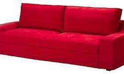 I am moving to Europe so I am selling my couch.
It is an Ikea KIVIK red sofa in excellent condition.
Free remote control holder.
Original price $549 plus tax.
Pick up in the Upper East Side, Manhattan, New York City.