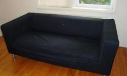 This Ikea Klippan navy fabric loveseat (two seat) sofa was purchased 2 years ago from IKEA for $299. It's already all assembled!
it is currently sold at IKEA for $299
Don't like the color navy? You can purchase an extra cover to give both your sofa and