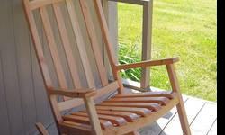 Designed and handcrafted by a local woodworker.
If you are looking for new rocking chairs for your porch or living room, look no further.
My rocking chairs are built to last with mortise and tenon joinery
This Indoor Outdoor porch rocker is beautifully