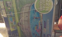 This pool is brand new in box, never token out of box or used. I got it for 699.99 plus tax at Walmart brand new. It's an Intex ultra frame pool 22 ft. x 52 in.
-Perfect pool for family and friends
-Upgraded liner
-Extra strength "D" shaped tubing