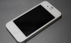 White iPhone 4 16gb Factory unlocked. This phone is factory unlocked for international use. It can be used with any carrier in the world. It is in mint condition minor scratches from normal use but barely visible.
Feel free to call or text me
347-875-7259