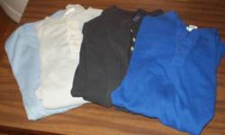 All four for $50
All are X-large size
GAP -- royal blue
DUOFOLD -- Black
J CREW -- Grey
ARWIN -- light blue